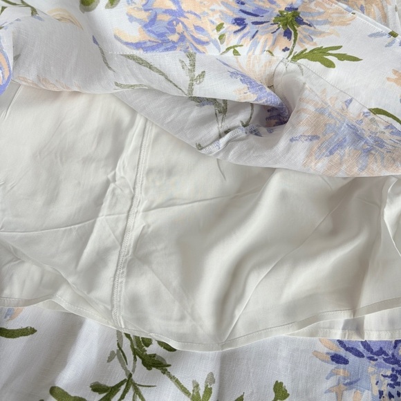 NEW Reformation Janu Midi Linen Dress Serenity White Blue Floral | US 0 / UK 4 - Picture 16 of 16